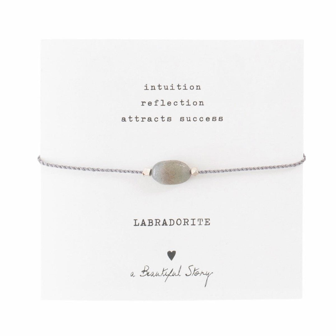 Armband Edelsteinkarte Labradorit Silber von A Beautiful Story