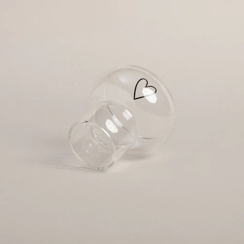 Bubble Glas Herz von Eulenschnitt liegend