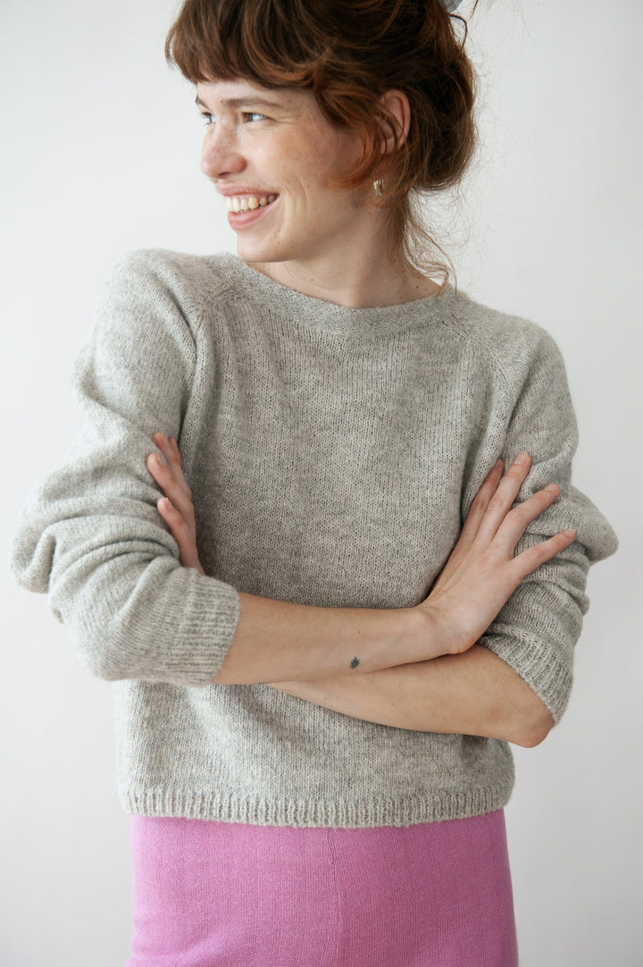Cardigan Dolores Knit Undyed Light Grey von Jungle Folk
