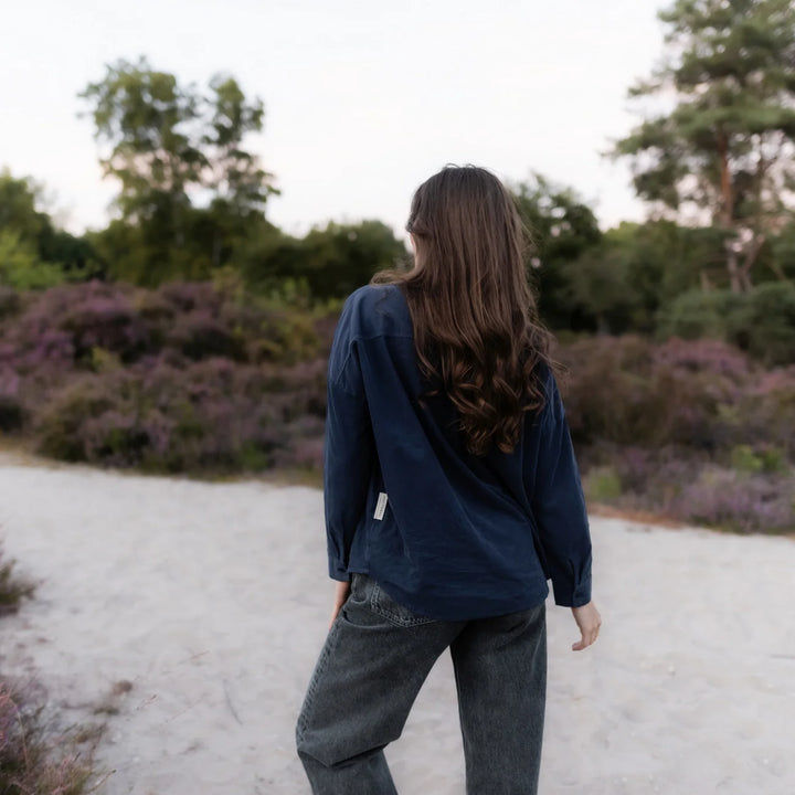 Cord Bluse Ruby Dunkelblau von Nordlicht 4