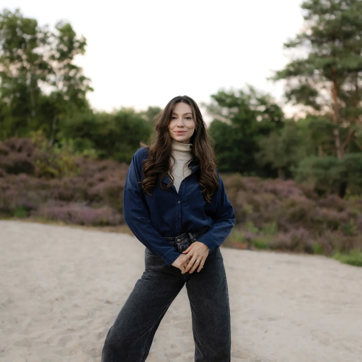 Cord Bluse Ruby Dunkelblau von Nordlicht 7