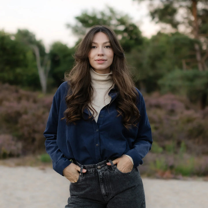 Cord Bluse Ruby Dunkelblau von Nordlicht