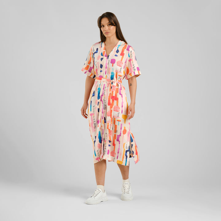 Dress Kallvik Summer Abstract Multi Color von dedicated 2