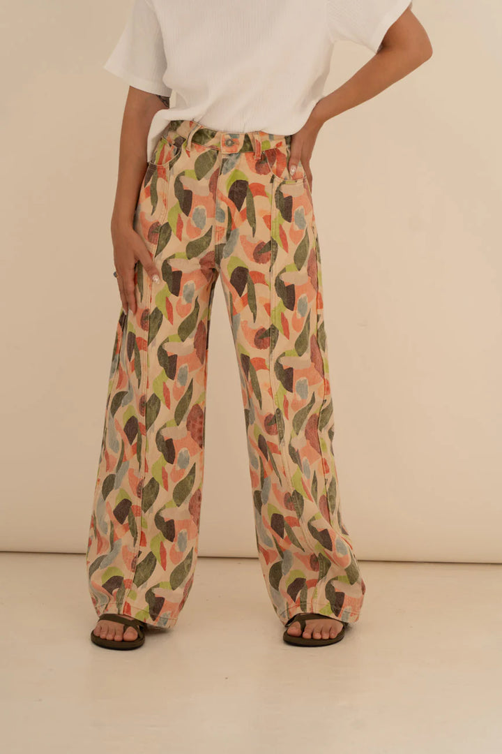 Elsa Printed Denim Trousers von Näz