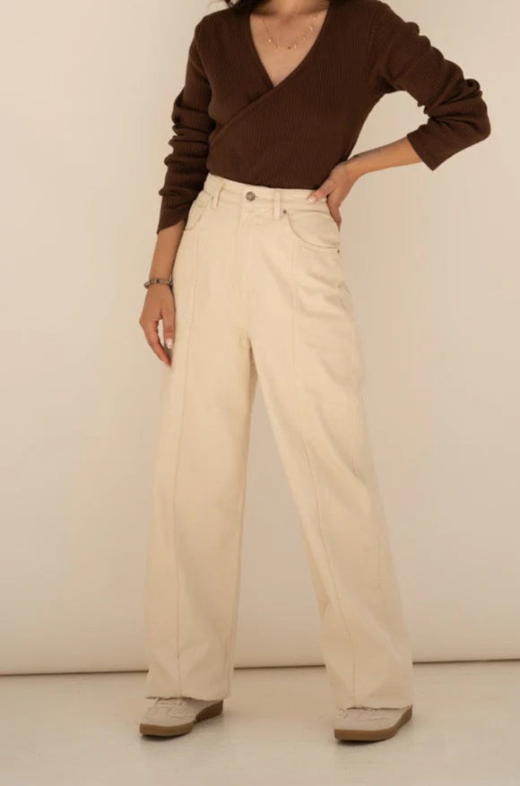 Elsa White Denim Trousers von Näz 2