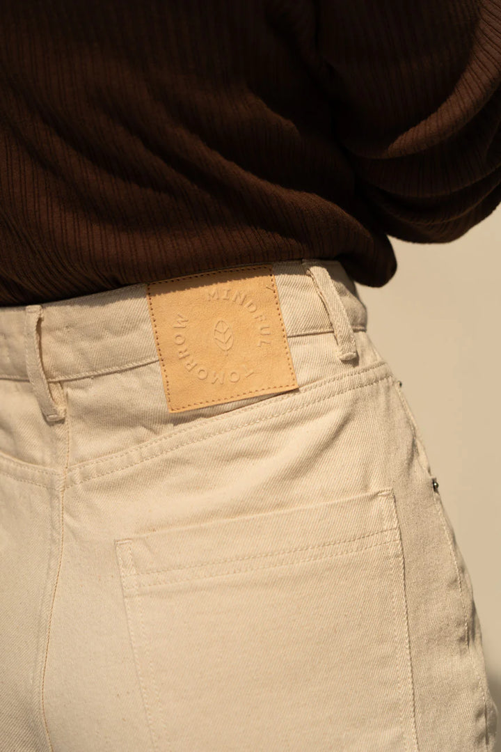 Elsa White Denim Trousers von Näz 3