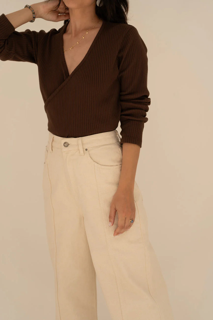 Elsa White Denim Trousers von Näz