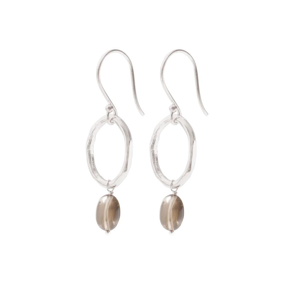 Graceful Rauchquarz Silber Ohrringe von A Beautiful Story