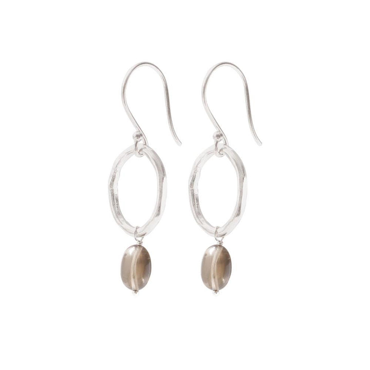 Graceful Rauchquarz Silber Ohrringe von A Beautiful Story