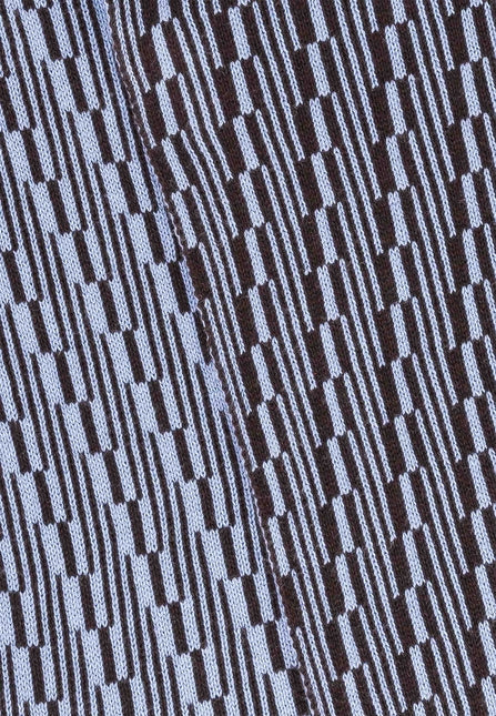 Jacquard Rippstrick Schal ASMEE Dunkelbraune Linien von MELA 6