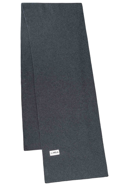 Jacquard Rippstrick Schal ASMEE anthrazit melange von MELA 5