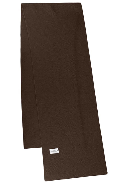 Jacquard Rippstrick Schal ASMEE dunkelbraun von MELA 5