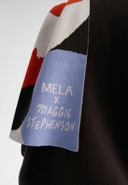 Jacquard Rippstrick Schal Artist Edition Maggie multicolor sun von MELA 5