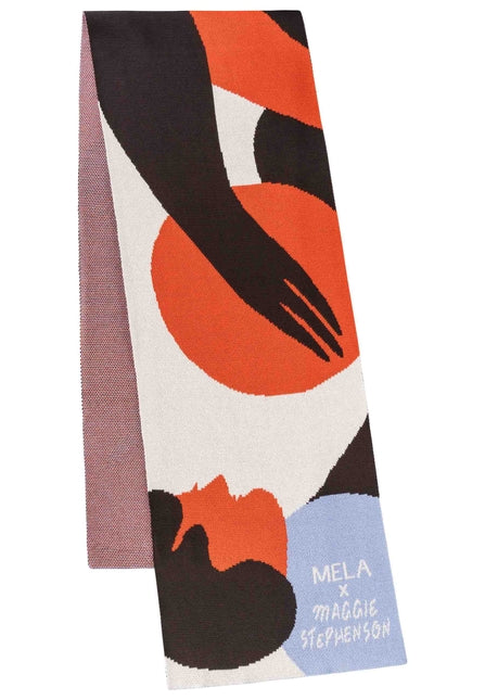 Jacquard Rippstrick Schal Artist Edition Maggie multicolor sun von MELA 6