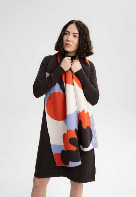 Jacquard Rippstrick Schal Artist Edition Maggie multicolor sun von MELA