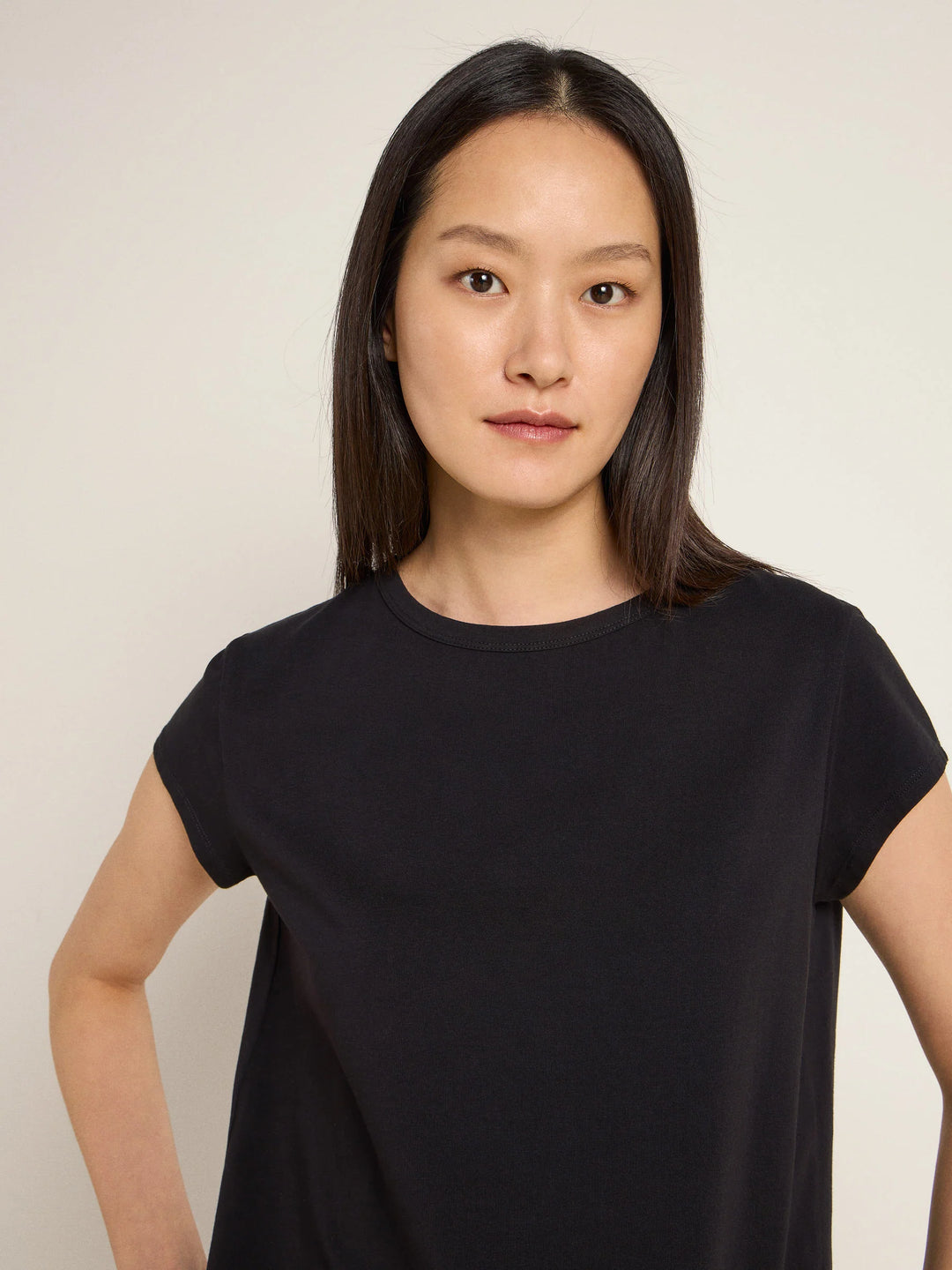 Kurzarmshirt GOTS Black von Lanius 2