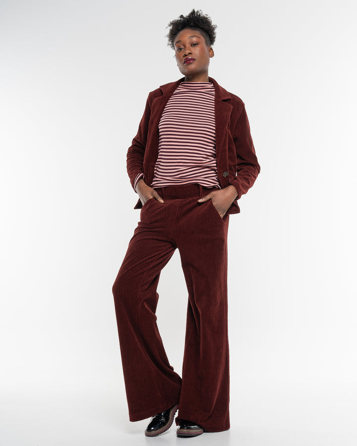 Langarmshirt Ringel Turtleneck Woodrose von Alma & Lovis   6