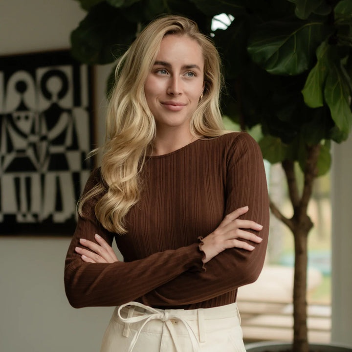 Langarmshirt Maja Braun von Nordlicht 3