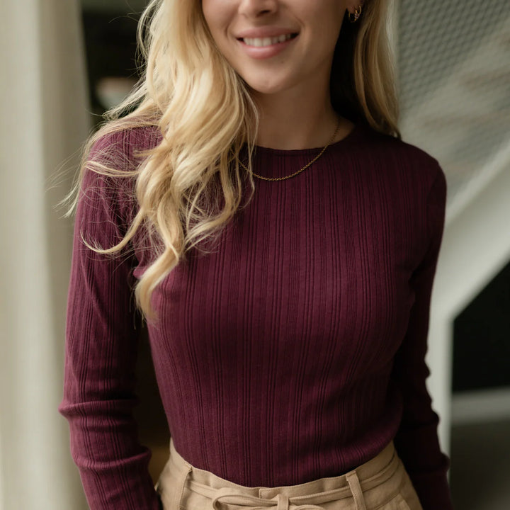 Langarmshirt Maja Cherry