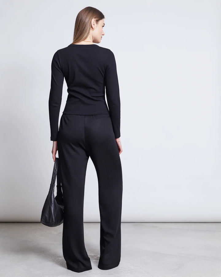 Longsleeve Rib Muri Black Jan n June Model Rückseite