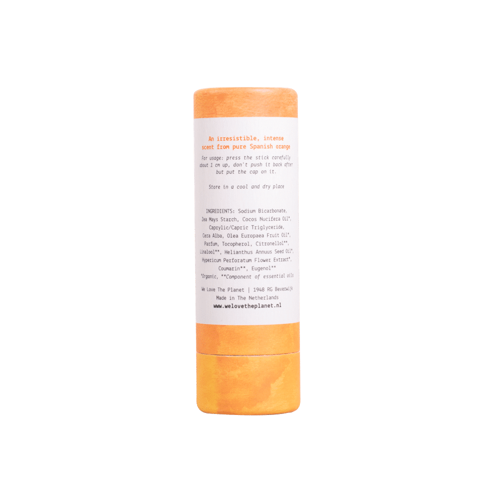 Natürlicher Deostick Original Orange von We Love The Planet Rückseite