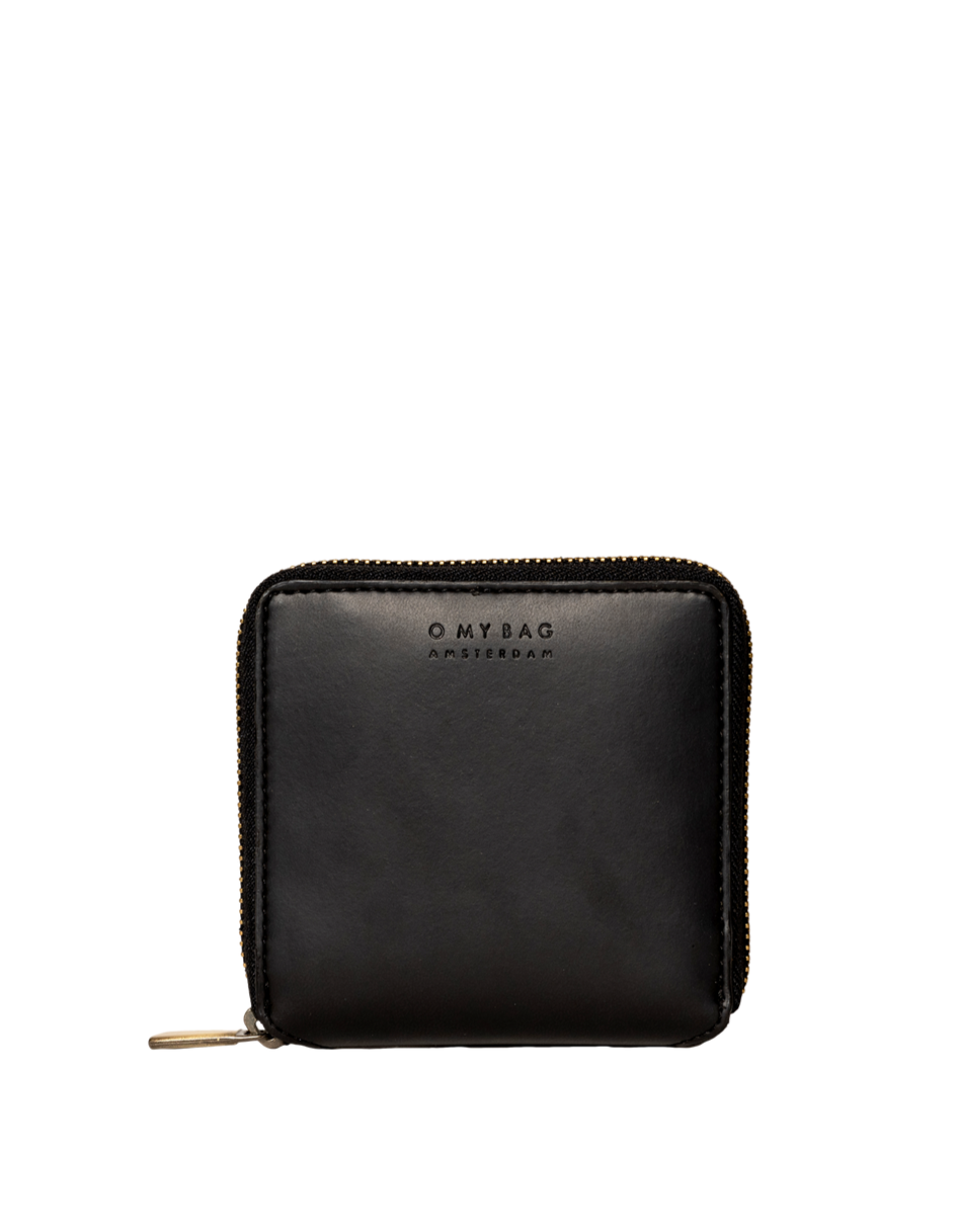 Portemonnaie vegan Sonny Square Apfelleder Schwarz von O MY BAG