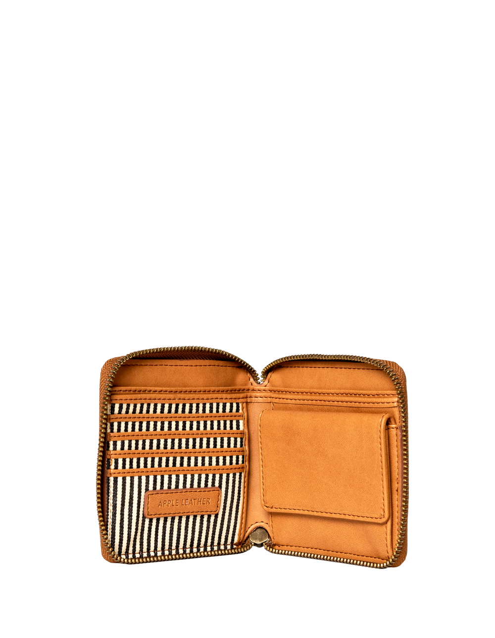 Portemonnaie vegan Sonny Square Wallet Apple Leather Cognac von O MY BAG 1