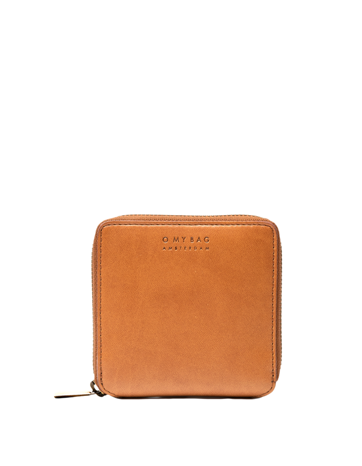 Portemonnaie vegan Sonny Square Wallet Apple Leather Cognac von O MY BAG