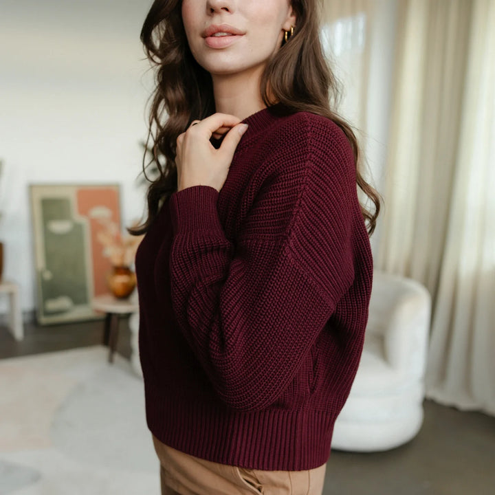 Pullover Mara Dunkelrot von Nordlicht 3