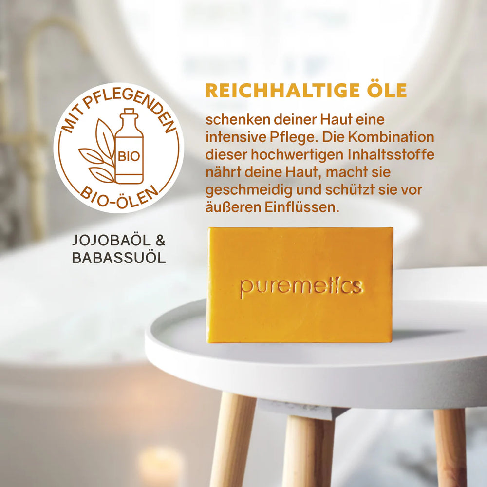 Hand Duschpflege Seife Vanille von Puremetics Infos