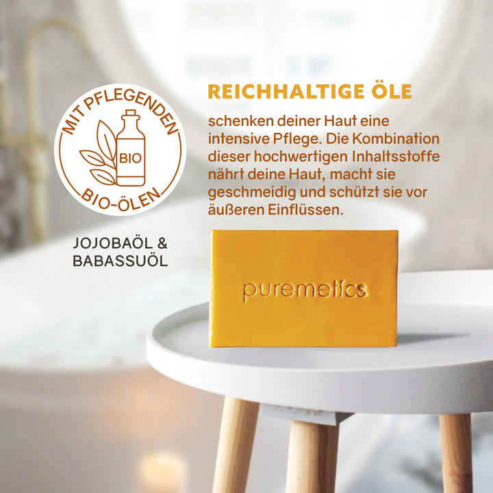 Hand Duschpflege Seife Vanille von Puremetics Infos