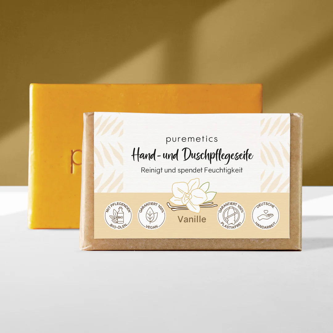 Hand Duschpflege Seife Vanille von Puremetics