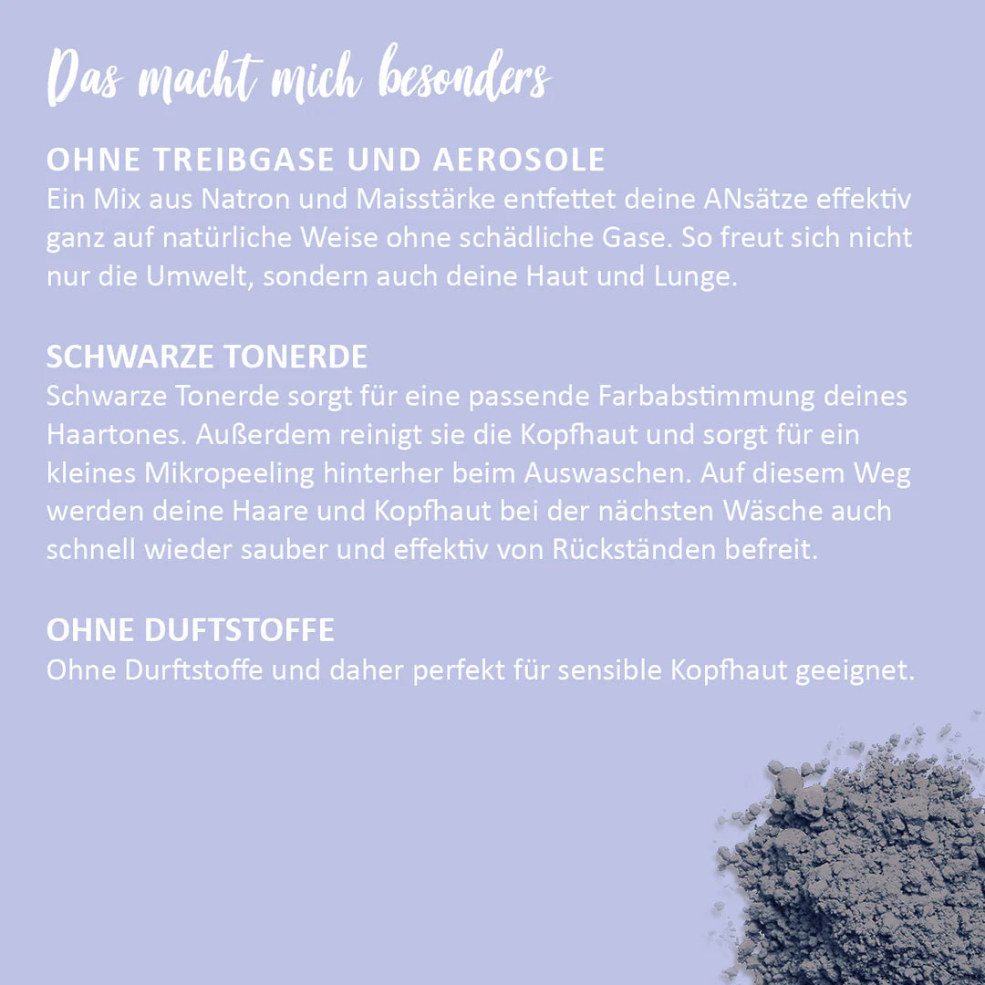 Trockenshampoo Sensibelchen dunkles Haar von Puremetics Infos 2