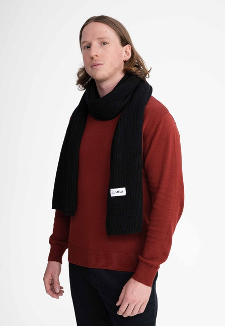Rippstrick Schal NAGNA schwarz von MELA 2