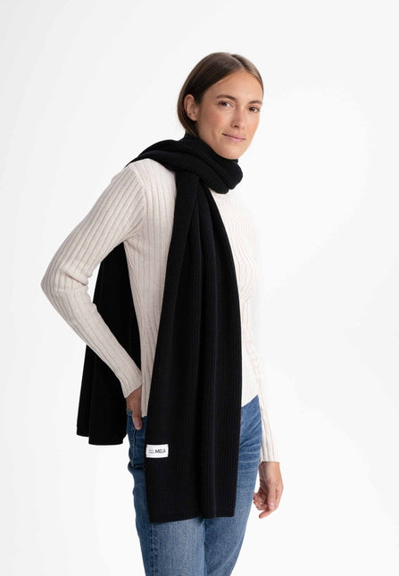 Rippstrick Schal NAGNA schwarz von MELA