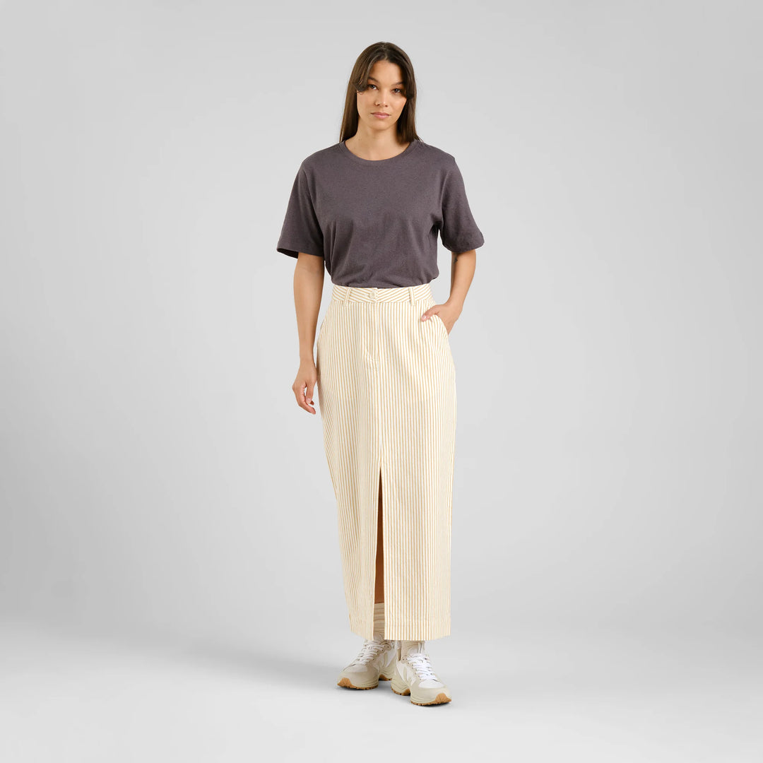 Rock Skirt Finsta Work Stripe Yellow von Dedicated 2