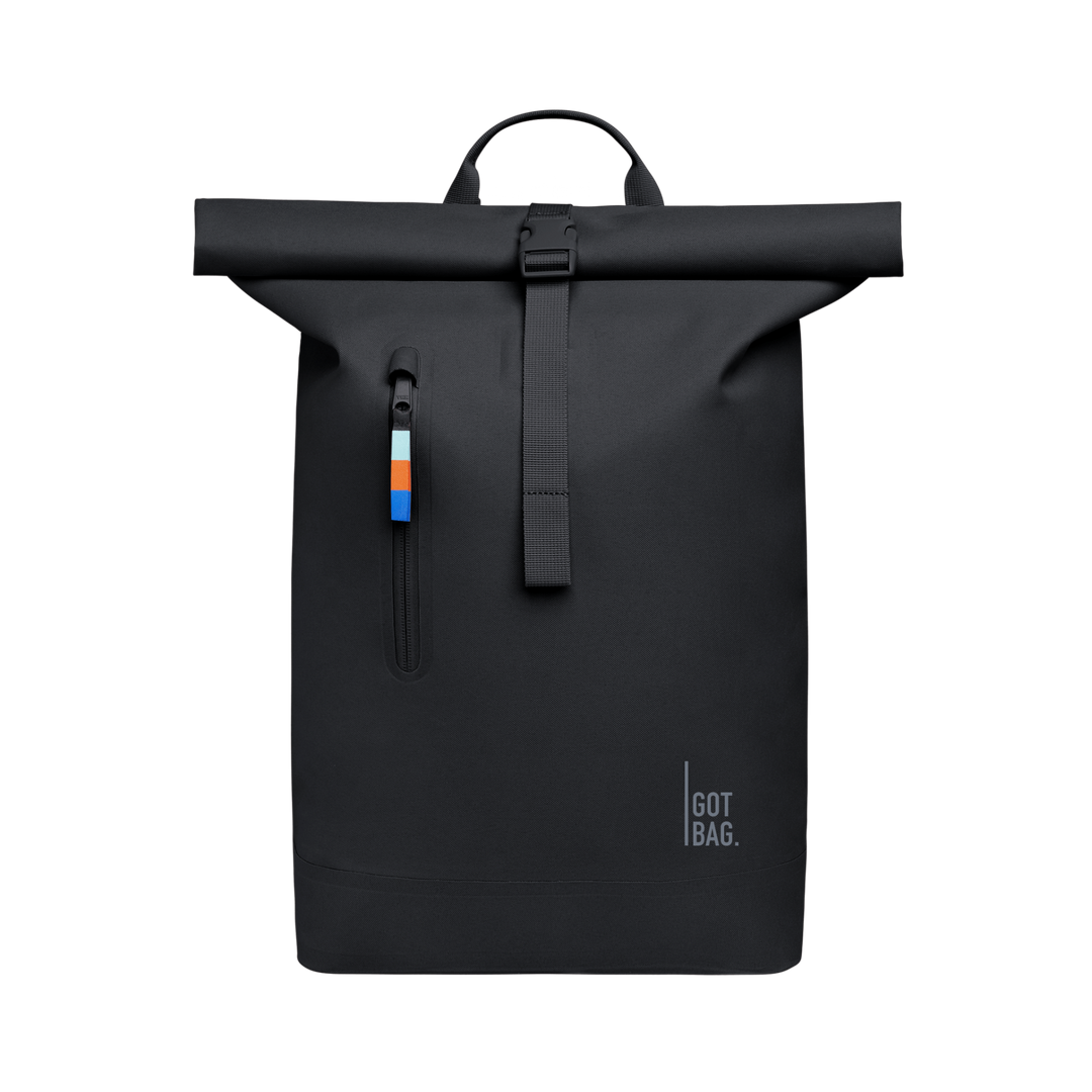 Rucksack Rolltop Lite 2.0 aus Meeresplastik Black von Got Bag 1