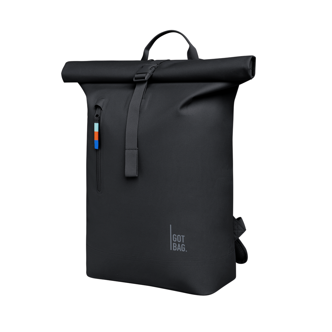 Rucksack Rolltop Lite 2.0 aus Meeresplastik Black von Got Bag
