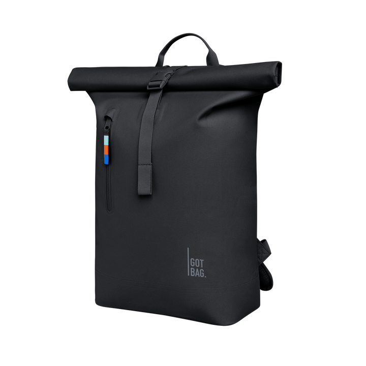 Rucksack Rolltop Lite 2.0 aus Meeresplastik Black von Got Bag