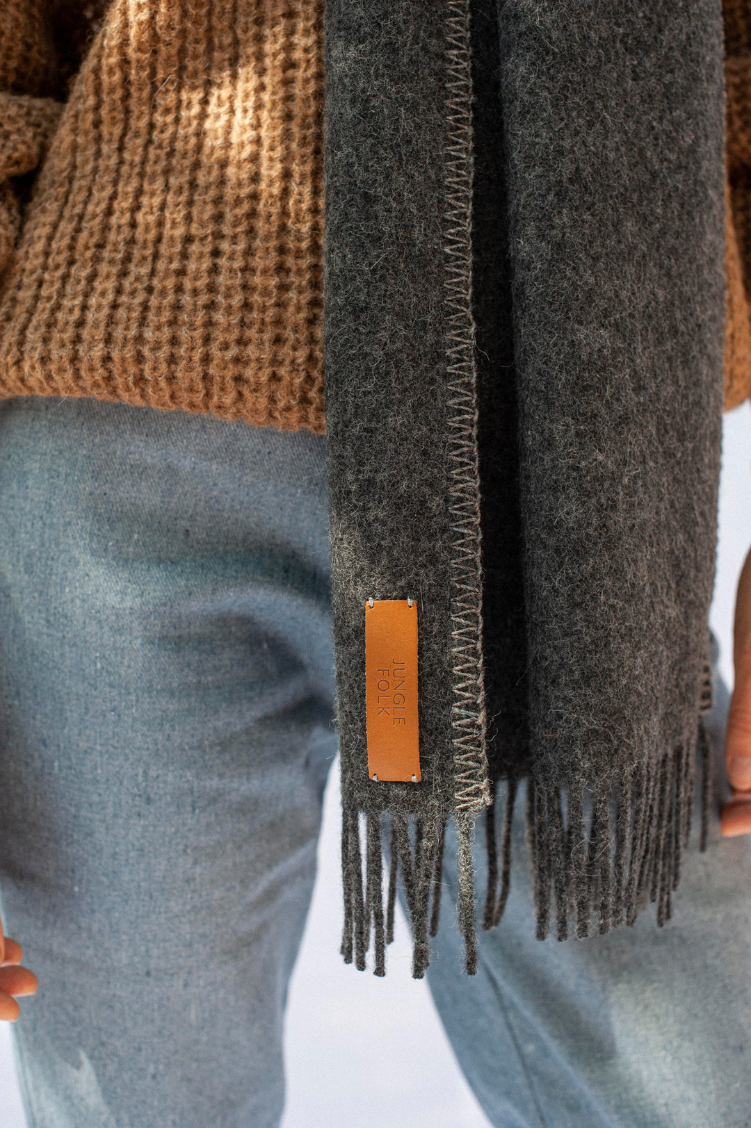 Schal Scarf Paolo Dark Grey von Jungle Folk 4