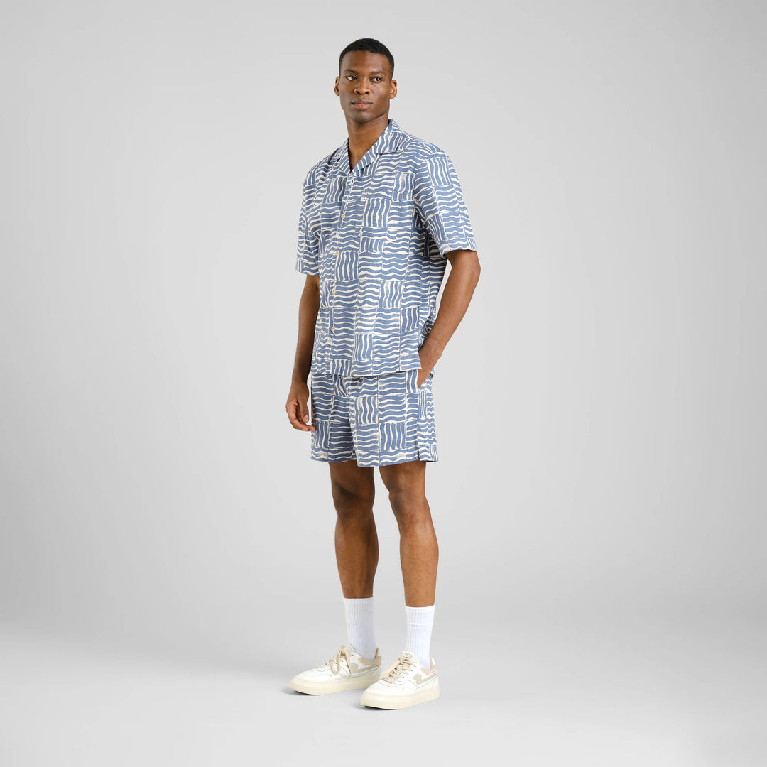 Shorts Essingen Wave Tiles Blue von Dedicated 3