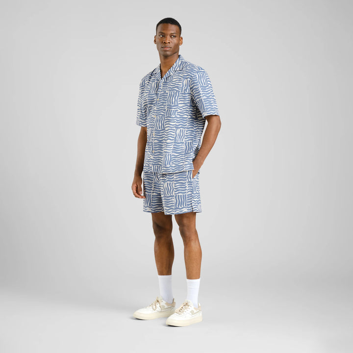 Shorts Essingen Wave Tiles Blue von Dedicated 3
