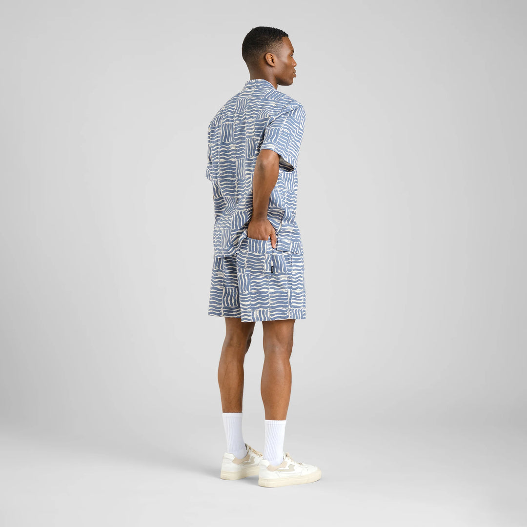 Shorts Essingen Wave Tiles Blue von Dedicated 4