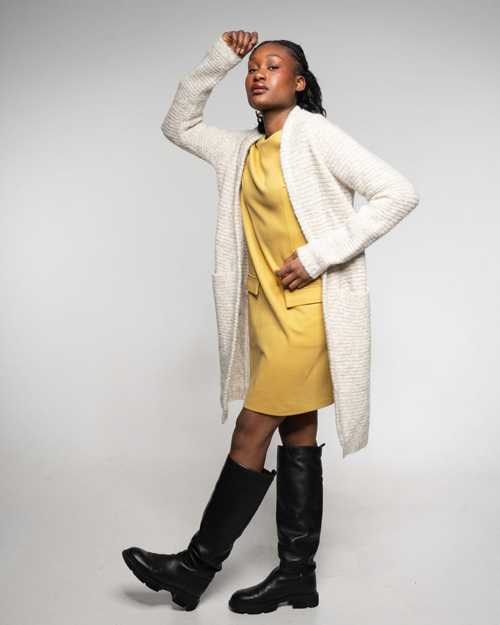 Strickjacke Light Raglan Coat Ecru von Alma & Lovis 4