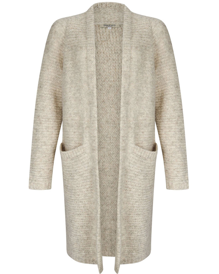 Strickjacke Light Raglan Coat Ecru von Alma & Lovis 8