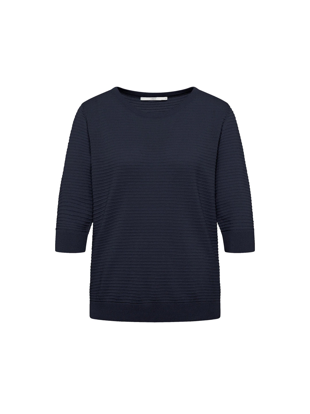 Struktur Halbarmpullover GOTS Midnight von Lanius 6