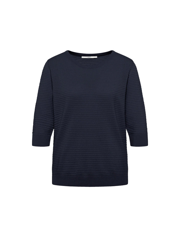 Struktur Halbarmpullover GOTS Midnight von Lanius 6