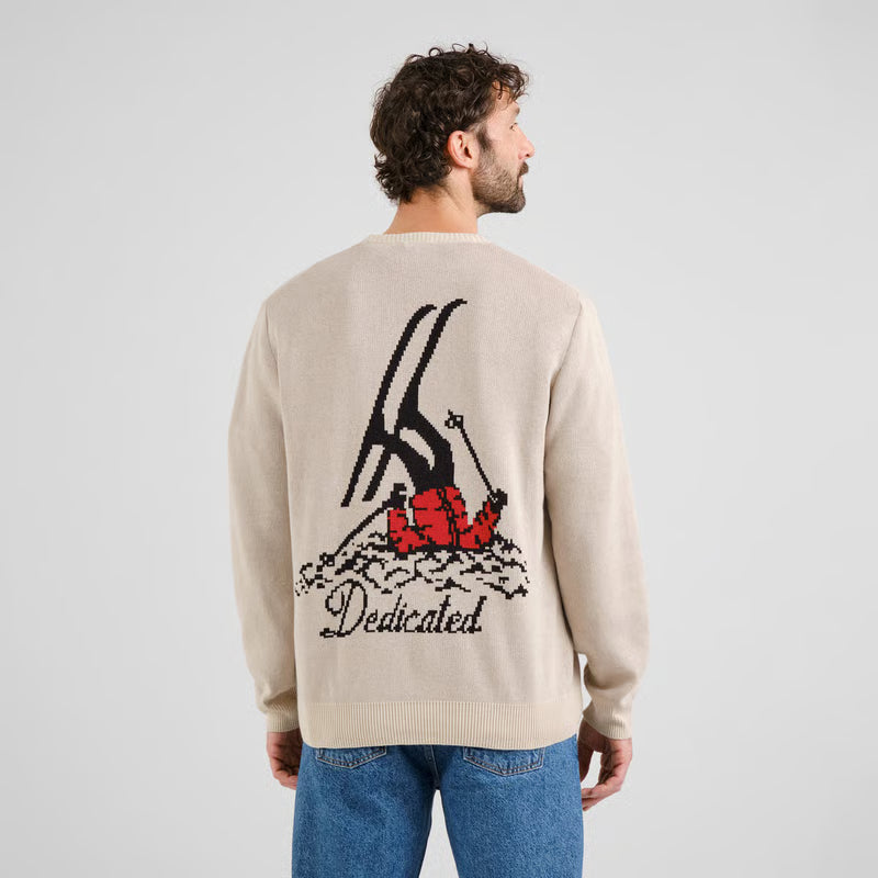 Sweater Mora Fallen Skier Oat White von Dedicated 2