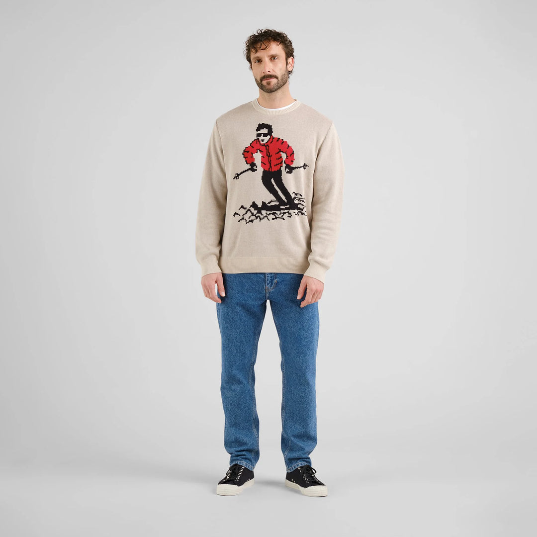 Sweater Mora Fallen Skier Oat White von Dedicated 5