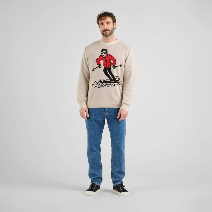 Sweater Mora Fallen Skier Oat White von Dedicated 5